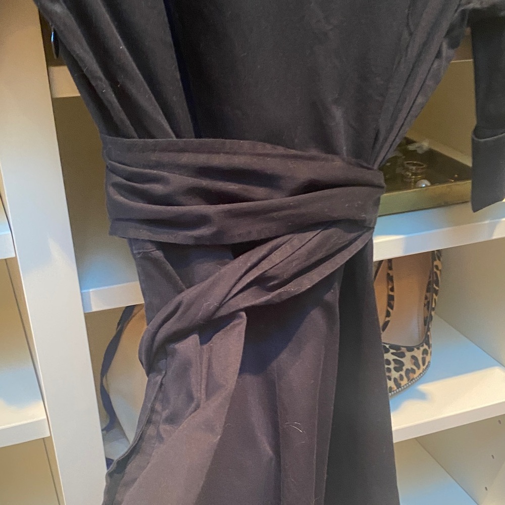 Alfani Elegant Black MIDI Faux Wrap Summer Dress. EUC. Size 4 - Picture 10 of 13